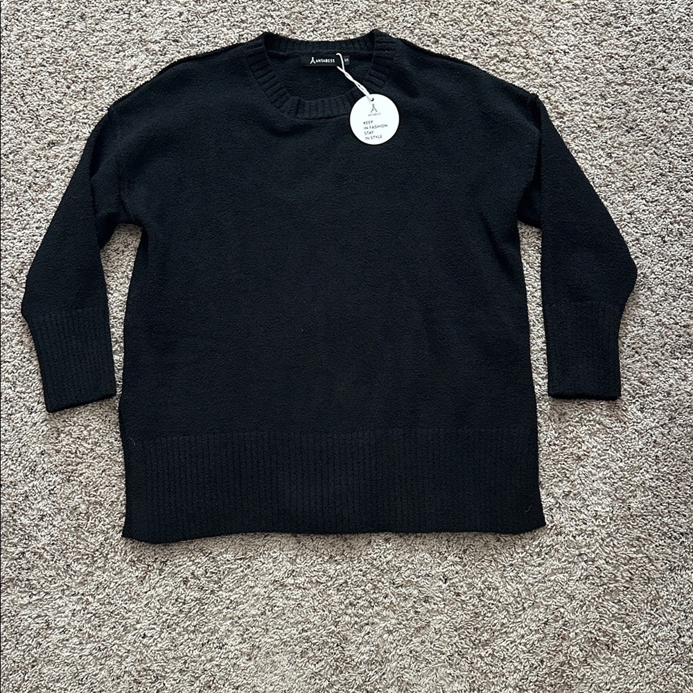 Anrabess Black Knit Sweater
